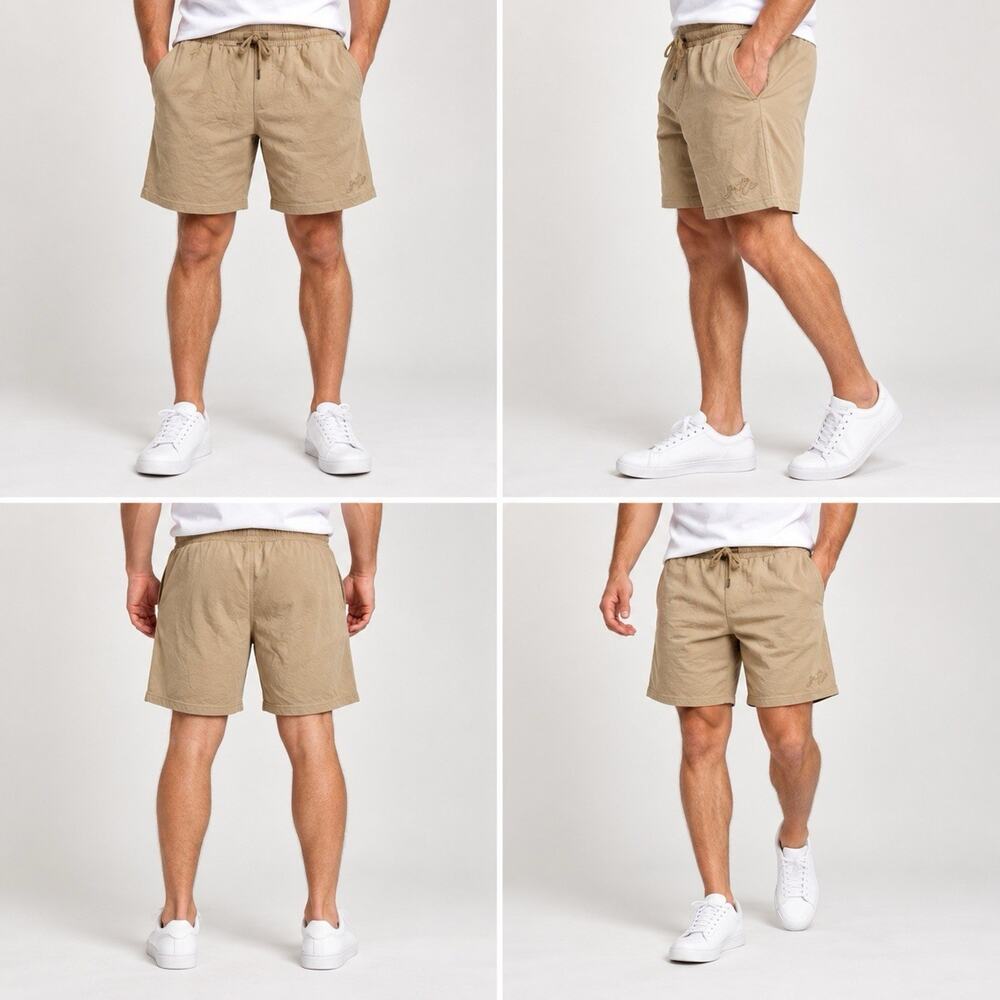 The Gentle Brand Co Men’s XL Tan Drawstring Shorts Casual Lounge Streetwear